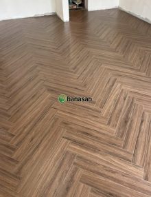 Công trình thực tế sàn gỗ xương cá charmwood xc 206