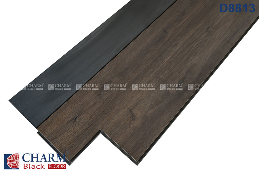 Sàn gỗ charm wood d8813 cốt đen