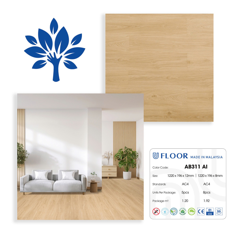 Sàn gỗ ufloor 8mm ab311