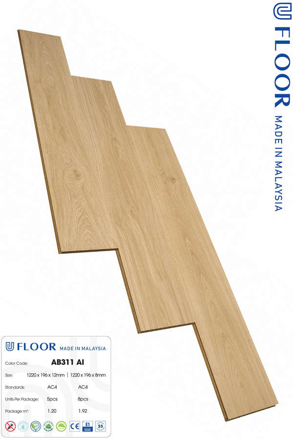 Sàn gỗ ufloor 8mm ab311