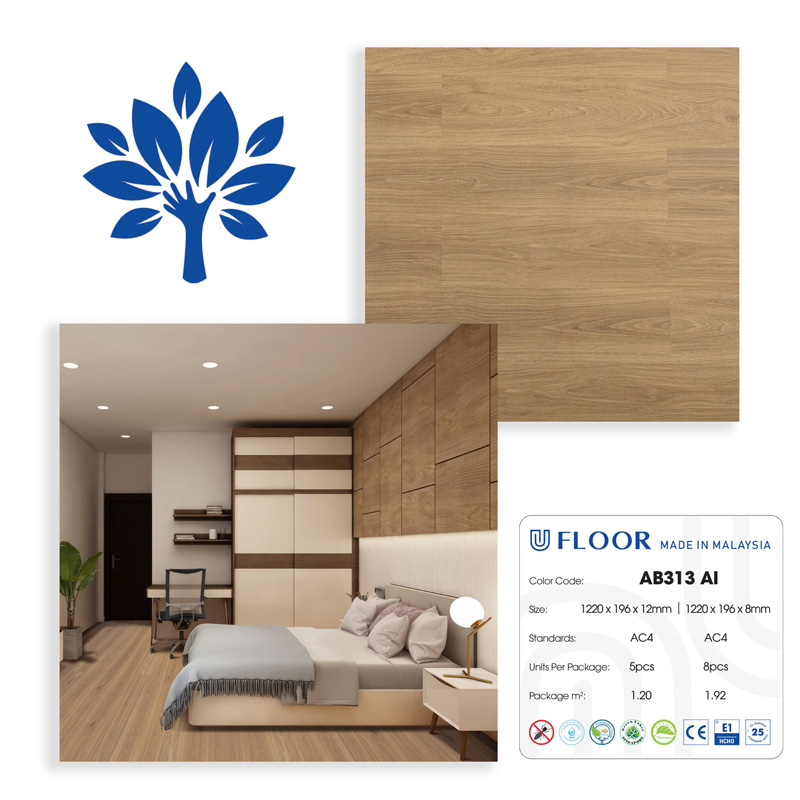 Sàn gỗ ufloor 8mm ab313