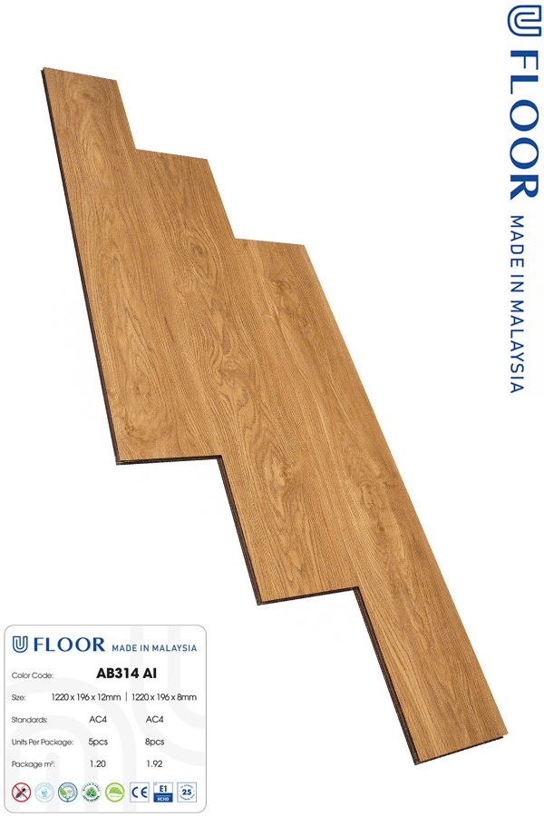 Sàn gỗ ufloor 8mm ab314