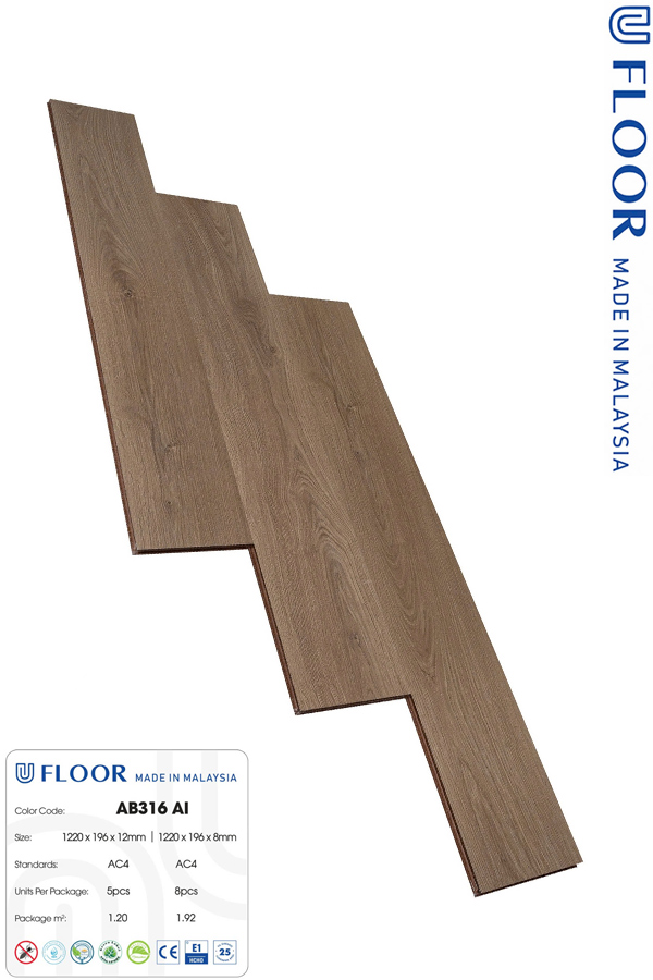 Sàn gỗ ufloor 8mm ab316