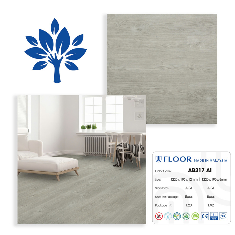 Sàn gỗ ufloor 8mm ab317