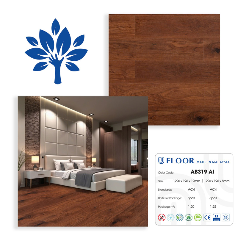 Sàn gỗ ufloor 8mm ab319