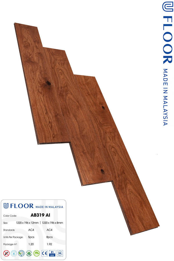 Sàn gỗ ufloor 8mm ab319