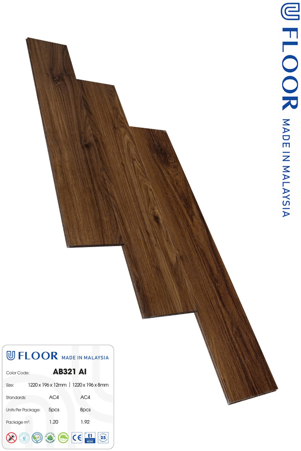 Sàn gỗ ufloor 8mm ab321