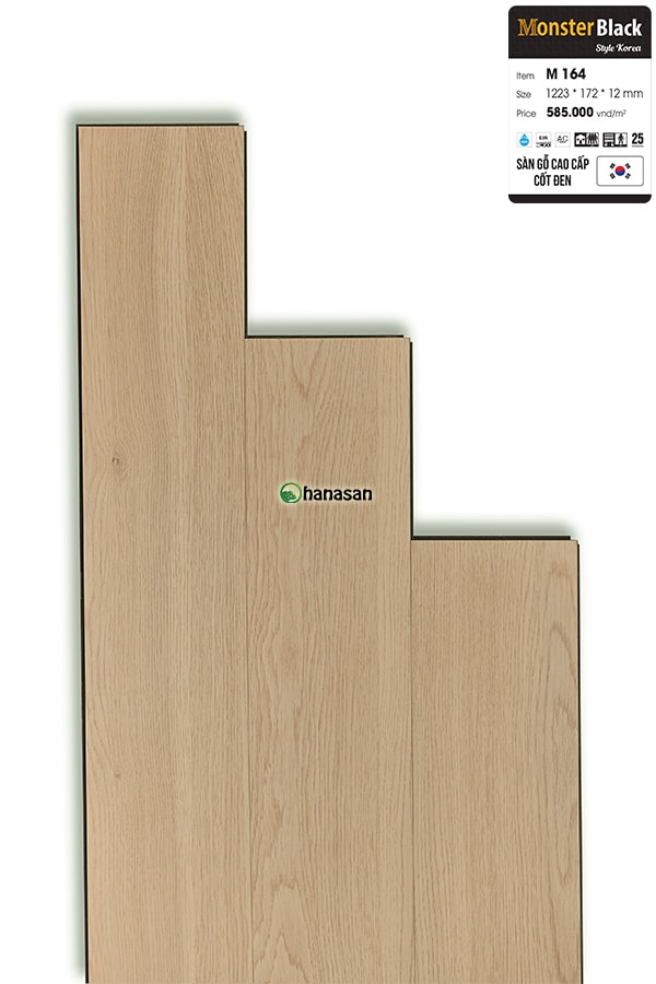 sàn gỗ monster black cốt đen m164