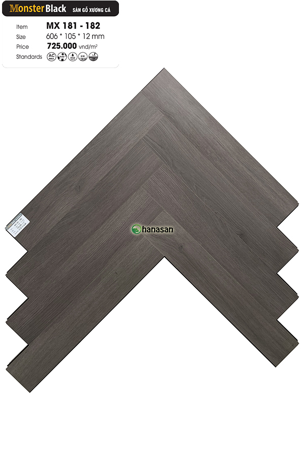 sàn gỗ xương cá monster black mx 181 182